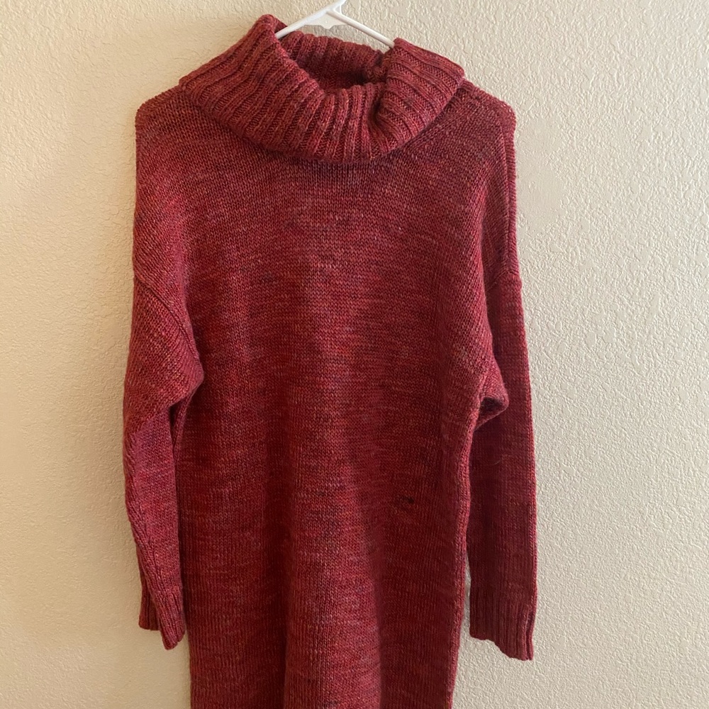 Red Knitted American Eagle Long Sweater